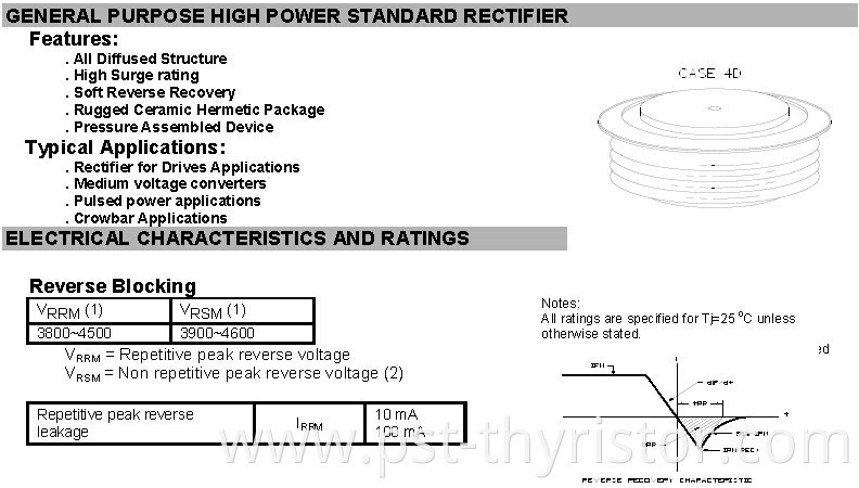 Standard Rectifier 3800V PSTA8801